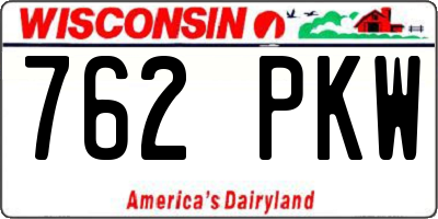 WI license plate 762PKW