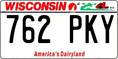WI license plate 762PKY