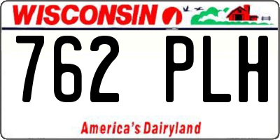WI license plate 762PLH