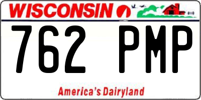 WI license plate 762PMP