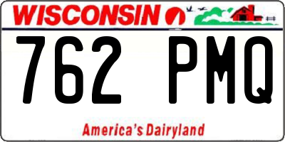 WI license plate 762PMQ