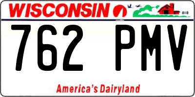 WI license plate 762PMV