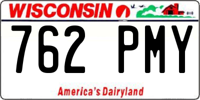 WI license plate 762PMY