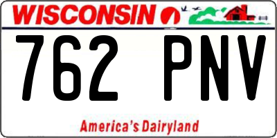 WI license plate 762PNV