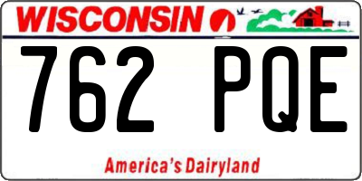 WI license plate 762PQE