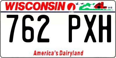WI license plate 762PXH
