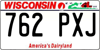 WI license plate 762PXJ