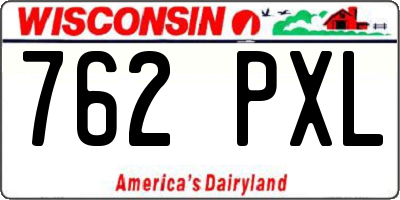 WI license plate 762PXL