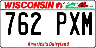 WI license plate 762PXM