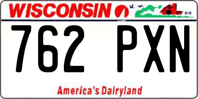 WI license plate 762PXN