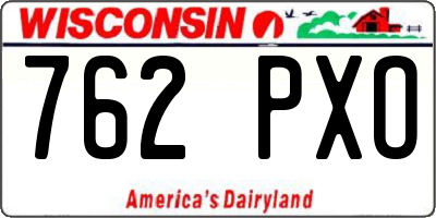 WI license plate 762PXO