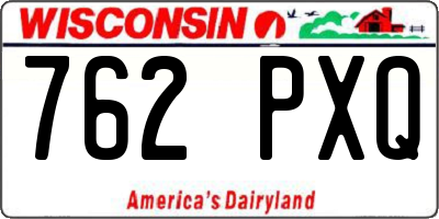 WI license plate 762PXQ