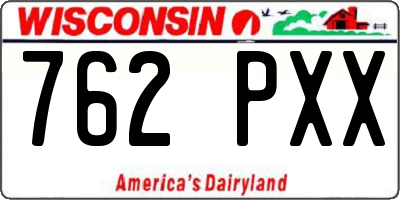 WI license plate 762PXX
