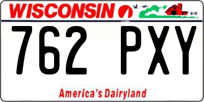 WI license plate 762PXY