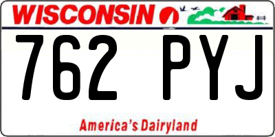 WI license plate 762PYJ