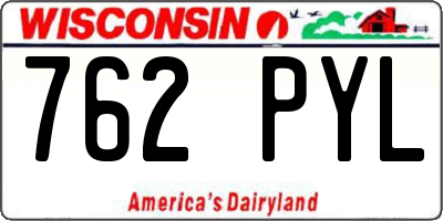 WI license plate 762PYL