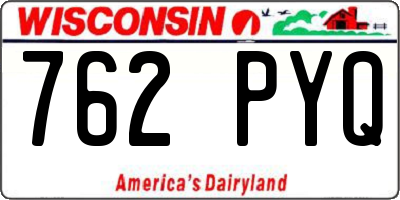 WI license plate 762PYQ