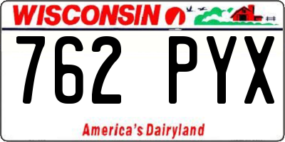 WI license plate 762PYX