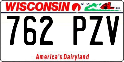 WI license plate 762PZV