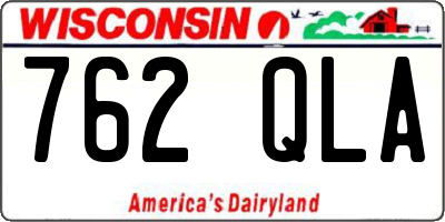 WI license plate 762QLA