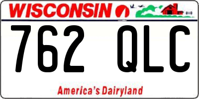 WI license plate 762QLC
