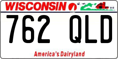 WI license plate 762QLD
