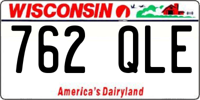 WI license plate 762QLE