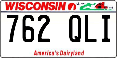 WI license plate 762QLI