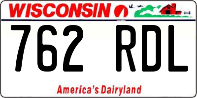WI license plate 762RDL
