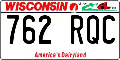 WI license plate 762RQC