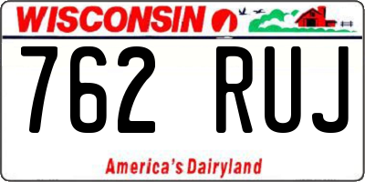 WI license plate 762RUJ