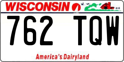 WI license plate 762TQW