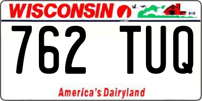 WI license plate 762TUQ