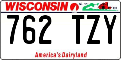 WI license plate 762TZY
