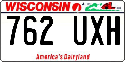 WI license plate 762UXH
