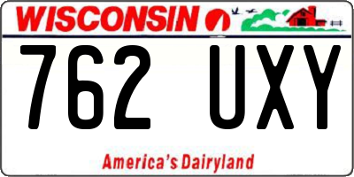 WI license plate 762UXY