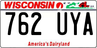WI license plate 762UYA
