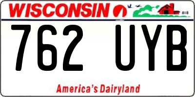 WI license plate 762UYB