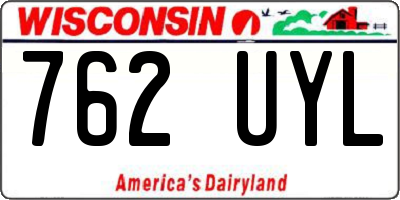 WI license plate 762UYL