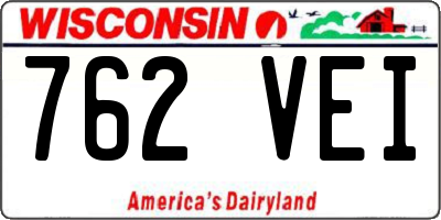 WI license plate 762VEI