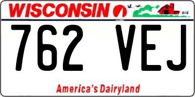 WI license plate 762VEJ