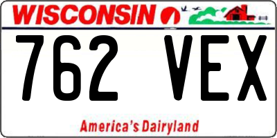 WI license plate 762VEX