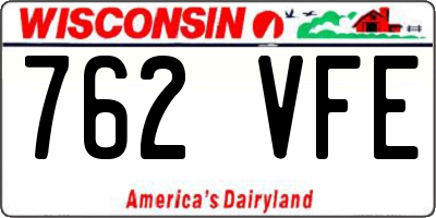 WI license plate 762VFE