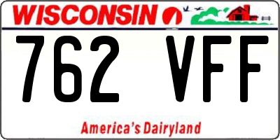 WI license plate 762VFF
