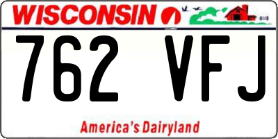 WI license plate 762VFJ