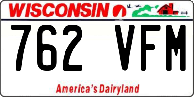 WI license plate 762VFM