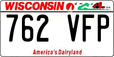 WI license plate 762VFP
