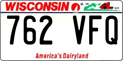 WI license plate 762VFQ