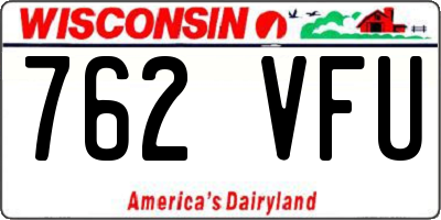 WI license plate 762VFU