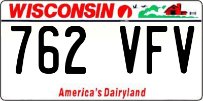 WI license plate 762VFV